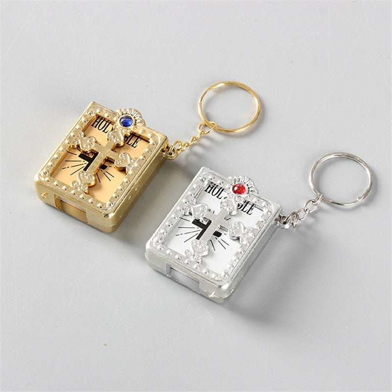 Mini HOLY Bible Keychain Religious Christian Jesus