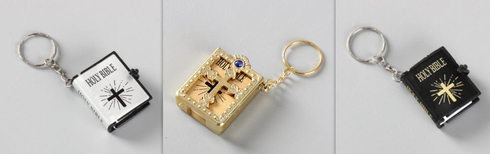 Mini HOLY Bible Keychain Religious Christian Jesus