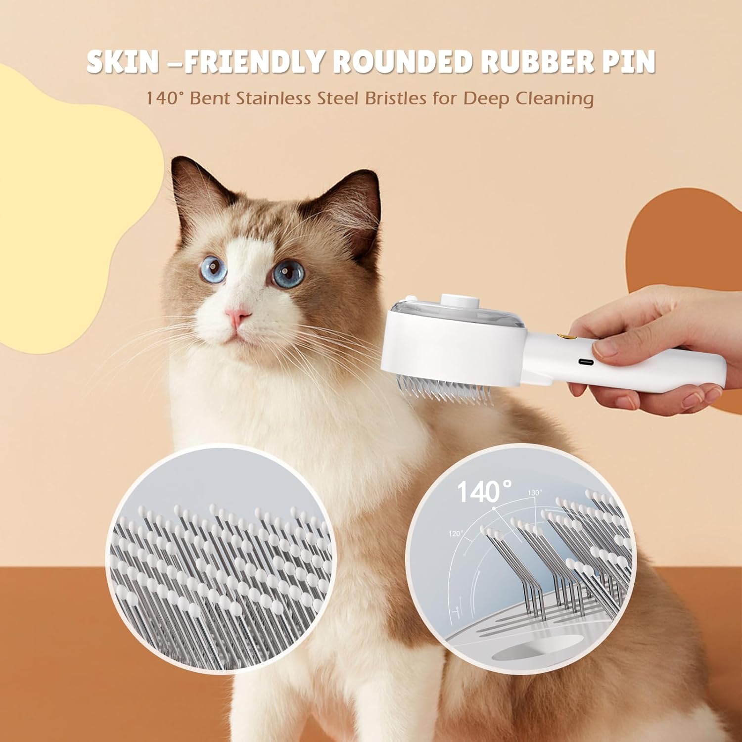 Cat Steam Brush For Shedding Spritz Defur Comb