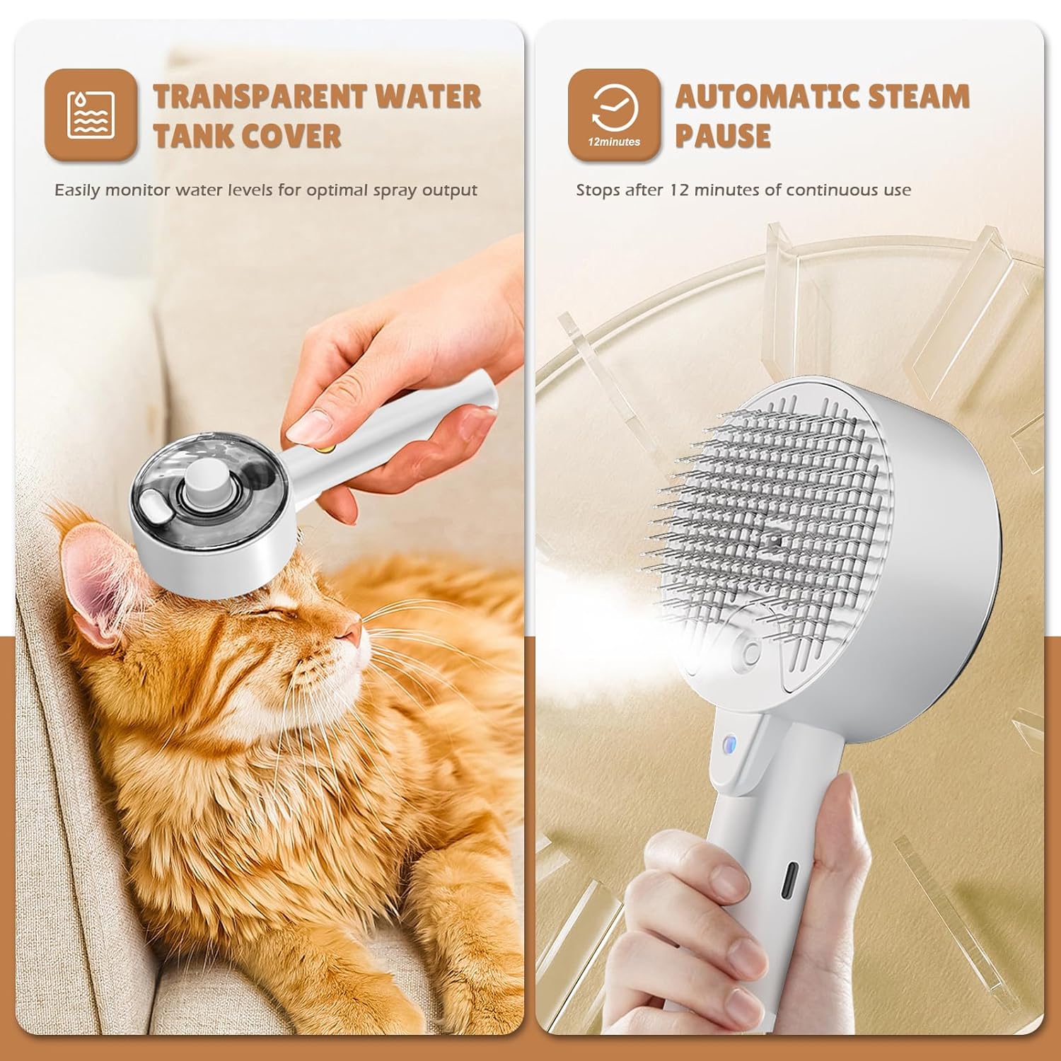 Cat Steam Brush For Shedding Spritz Defur Comb